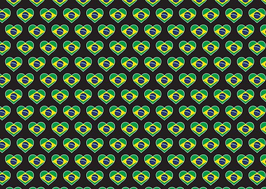 Love Brazil flag Motif