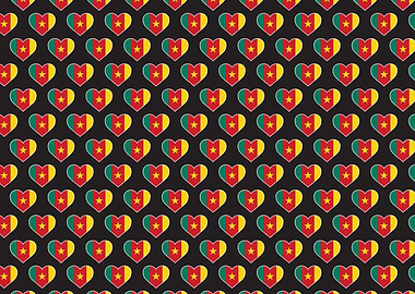 Love Cameroon flag Motif