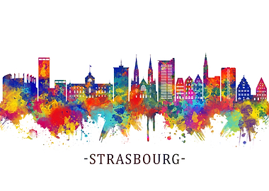 Strasbourg France Skyline
