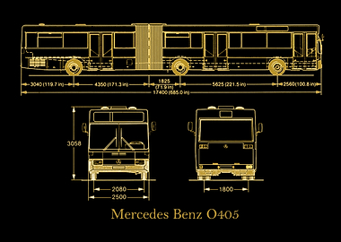 Mercedes Benz O405 gold