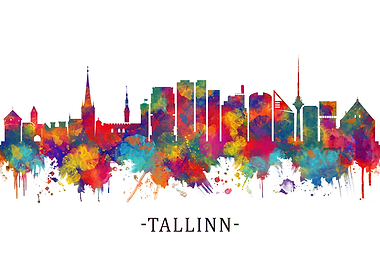 Tallinn Estonia Skyline