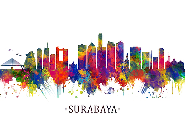 Surabaya Indonesia Skyline