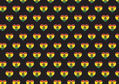 Love Bolivia flag Motif
