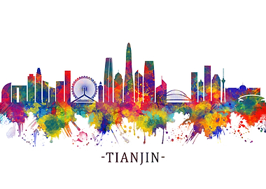 Tianjin China Skyline