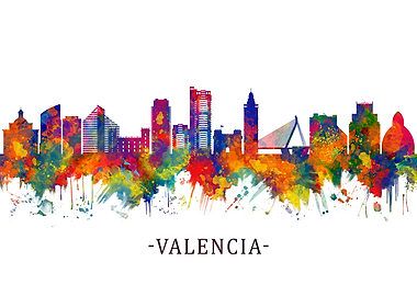 Valencia Spain Skyline