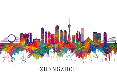 Zhengzhou China Skyline