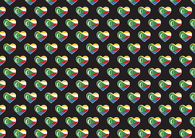 Love Comoros flag Motif