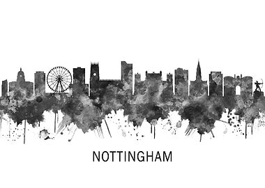 Nottingham England Skyline