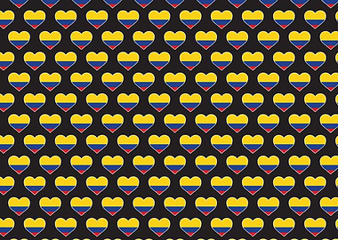 Love Colombia flag Motif