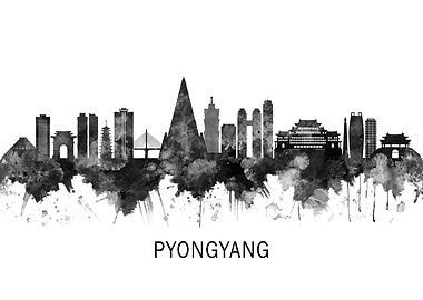 Pyongyang North Korea BW