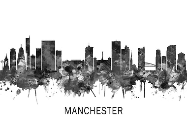 Manchester Skyline BW