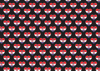 Love Croatia flag Motif