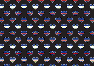 Love Cape Verde flag Motif