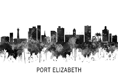 Port Elizabeth Skyline BW