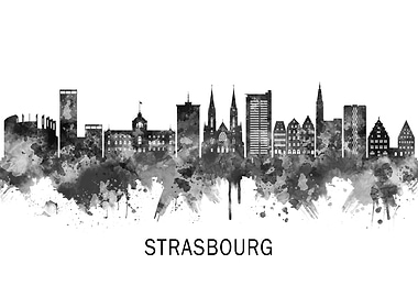 Strasbourg France Skyline
