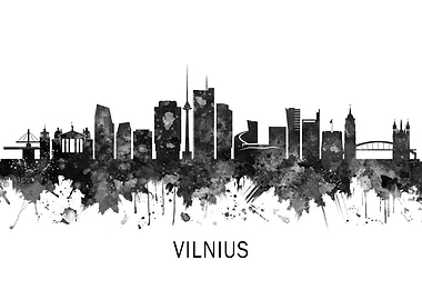 Vilnius Lithuania Skyline