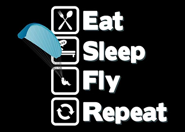 Eat Sleep Fly Repeat Gift