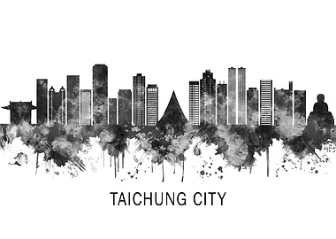 Taichung City Taiwan BW