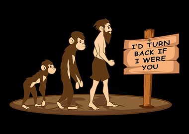 Human Turn Back Funny Scie