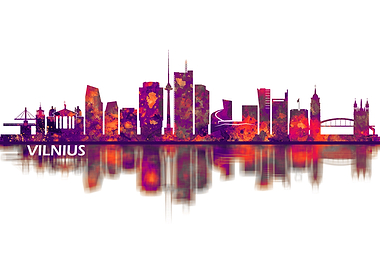 Vilnius Lithuania Skyline