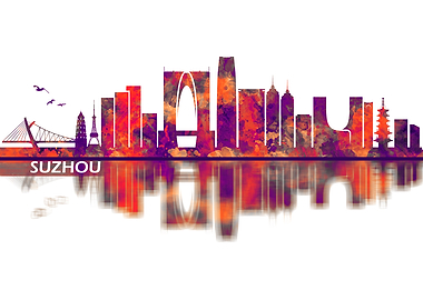 Suzhou China Skyline