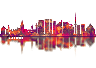 Tallinn Estonia Skyline