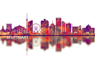 Stuttgart Germany Skyline