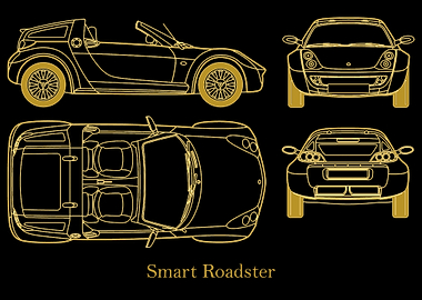 Smart Roadster gold