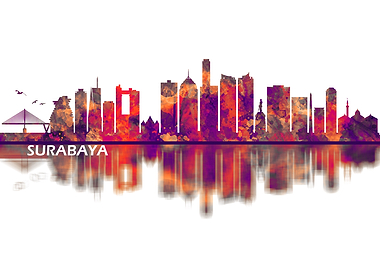 Surabaya Indonesia Skyline