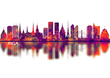 Riga Latvia Skyline