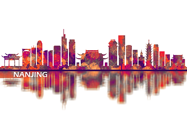Nanjing China Skyline