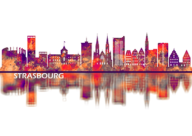 Strasbourg France Skyline