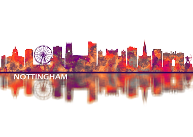 Nottingham England Skyline
