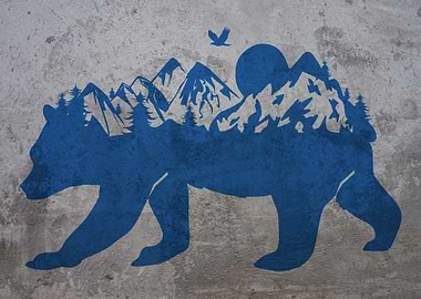 GRAFFITI BLUE BEAR