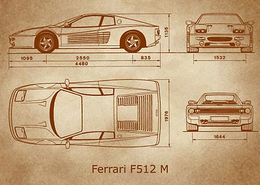 Ferrari F512 M 1994 old