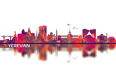 Yerevan Armenia Skyline