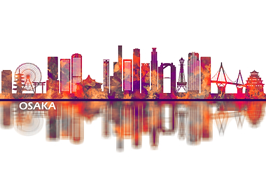Osaka Japan Skyline