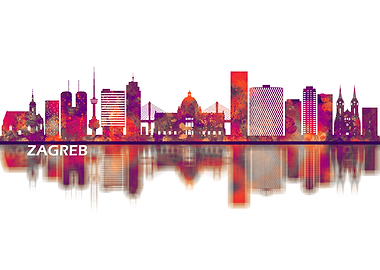 Zagreb Croatia Skyline