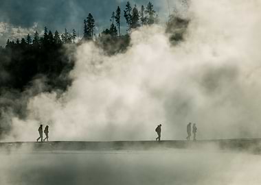 Silhouettes in the mist