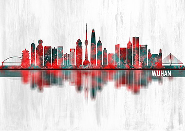 Wuhan China Skyline