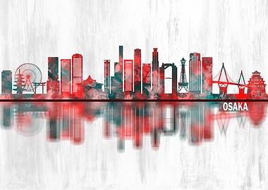 Osaka Japan Skyline