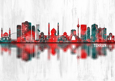 Tehran Iran Skyline