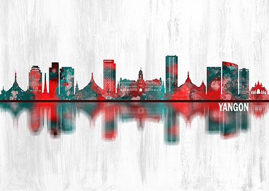 Yangon Myanmar Skyline