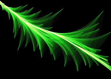 Abstract Green Brushstroke