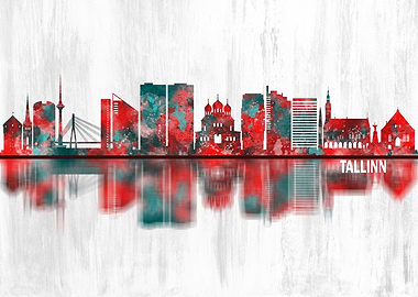 Tallinn Estonia Skyline