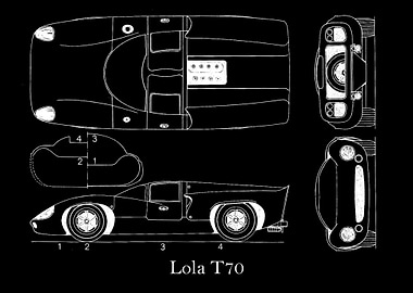 Lola T70 Blueprint