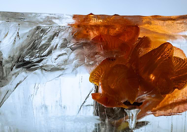 Blossom of orange freesia