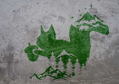 Graffiti Nature Squirrel