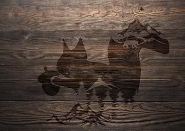 NATURE WOOD SQUIRREL