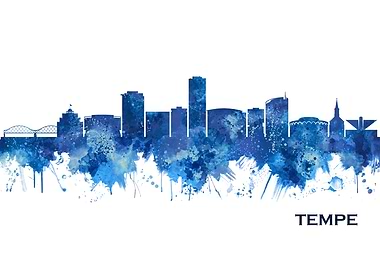 Tempe Arizona Skyline Blue